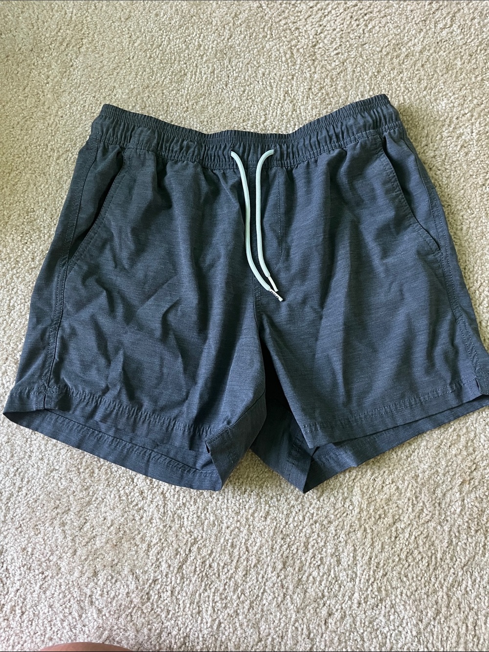 RSQ Charcoal Swim Trunks with Light Drawstring